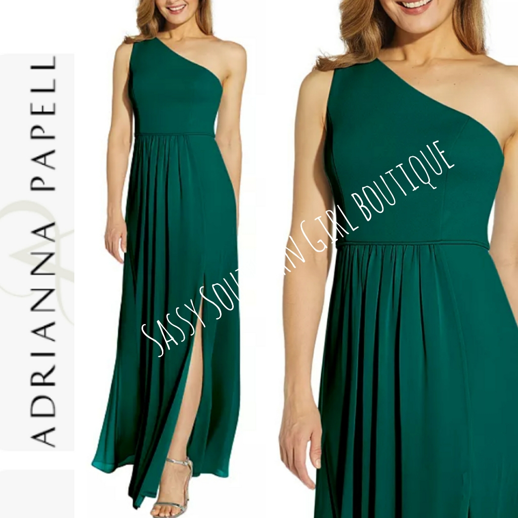 Adrianna Papell Green Maxi Dress